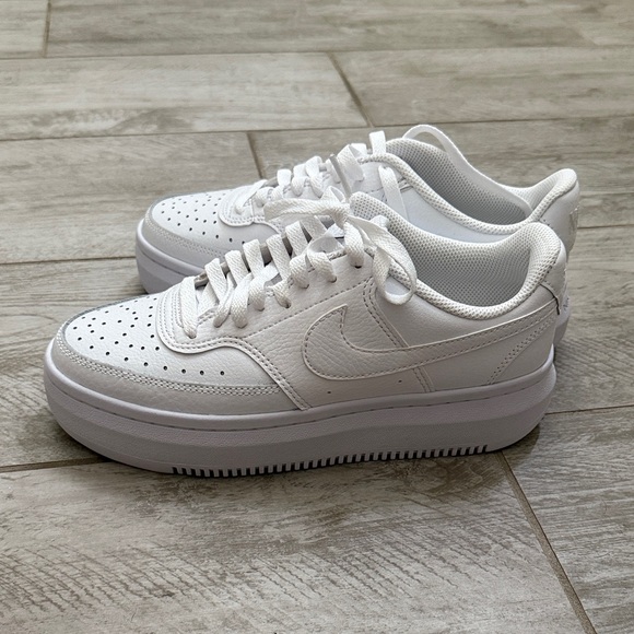 Nike All-White Platform Sneakers - Picture 1 of 3